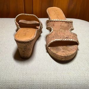 Jack Rogers 1960 Sloane Mid Wedge Cork Sandals